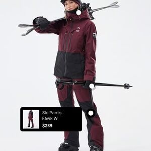 Montec snowboard XXS jacket and XS bib pants